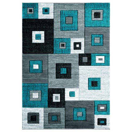 Manmade 5 ft. 3 in. x 7 ft. 6 in. Bristol Cicero Turquoise Rectangle Area Rug MA2625547